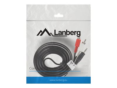 Lanberg Jack 3.5mm uz RCA kabelis 2m melns