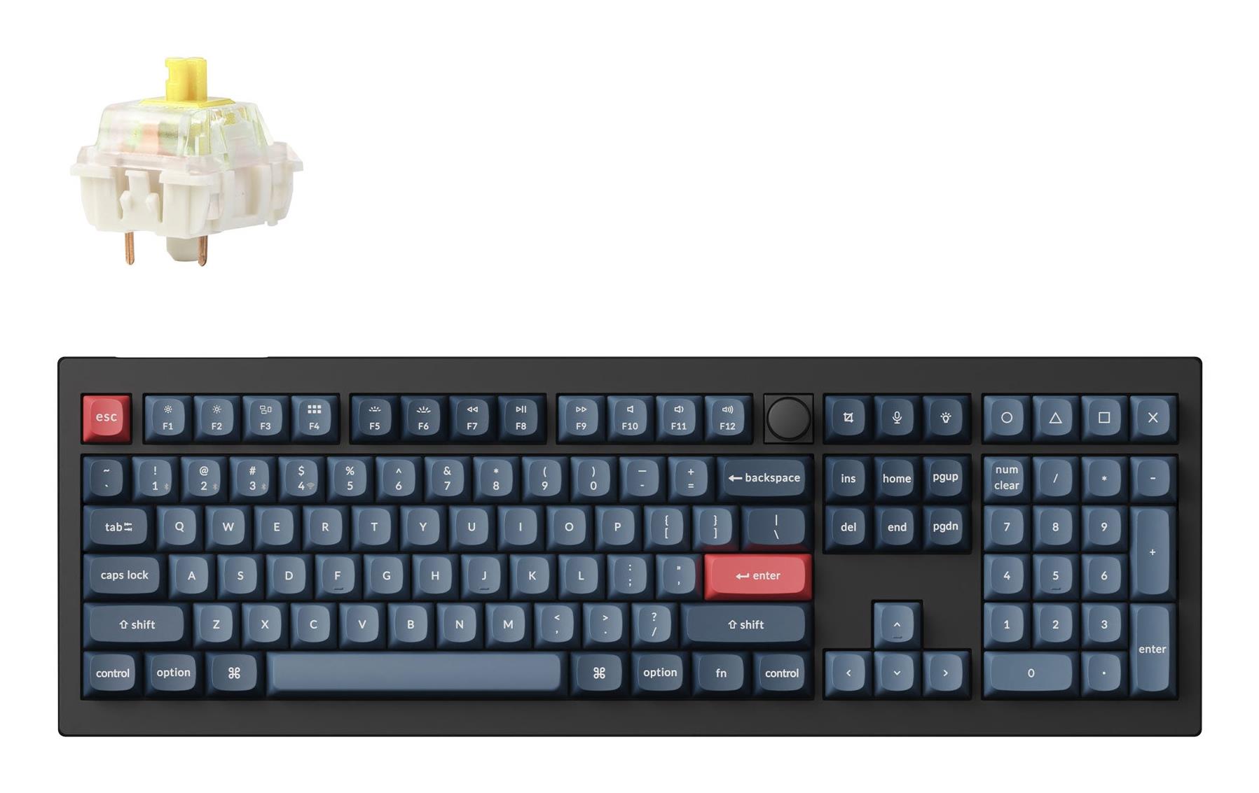 Bezvadu tastatūra KEYCHRON V6 Max Carbon melna