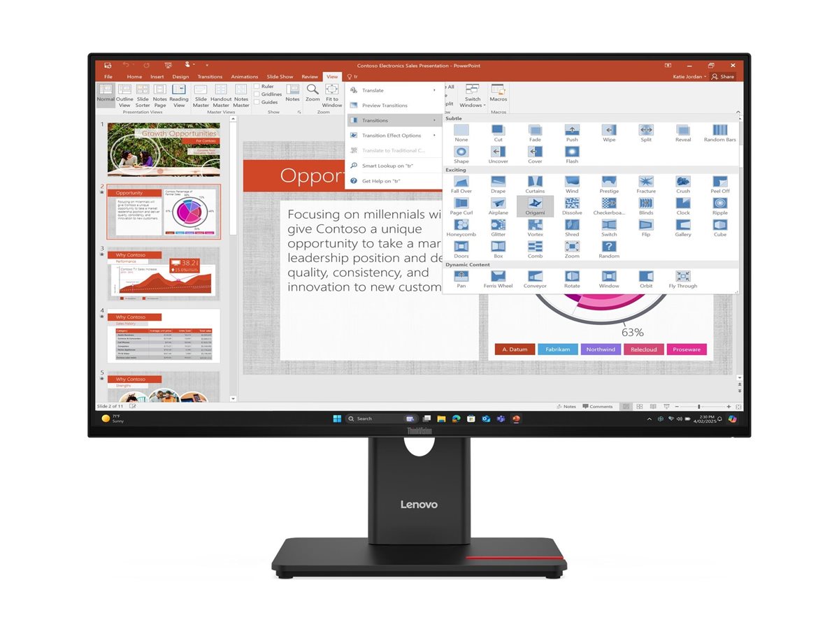 LENOVO ThinkVision T27-40 27 collu monitors