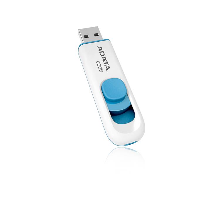 USB zibatmiņa USB2 16GB balta/zila A-Data C008