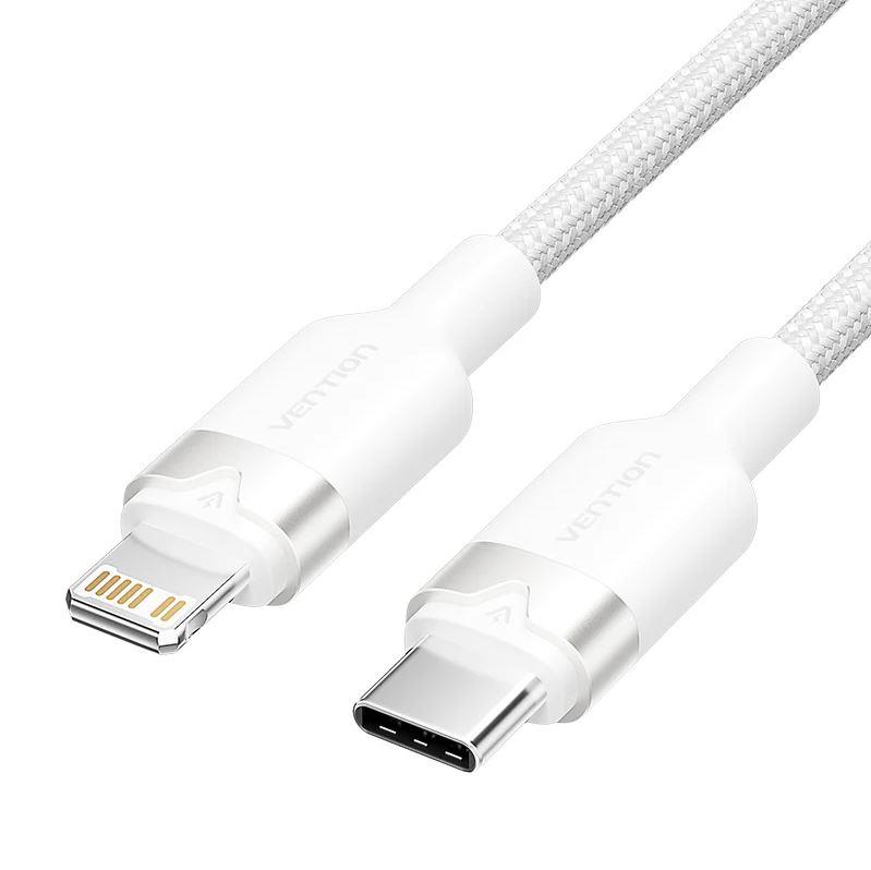 Kabelis USB-C uz Lightning 2m balts Vention