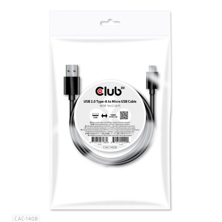Club3D USB uz Micro USB kabelis 1m M/M CAC-1408