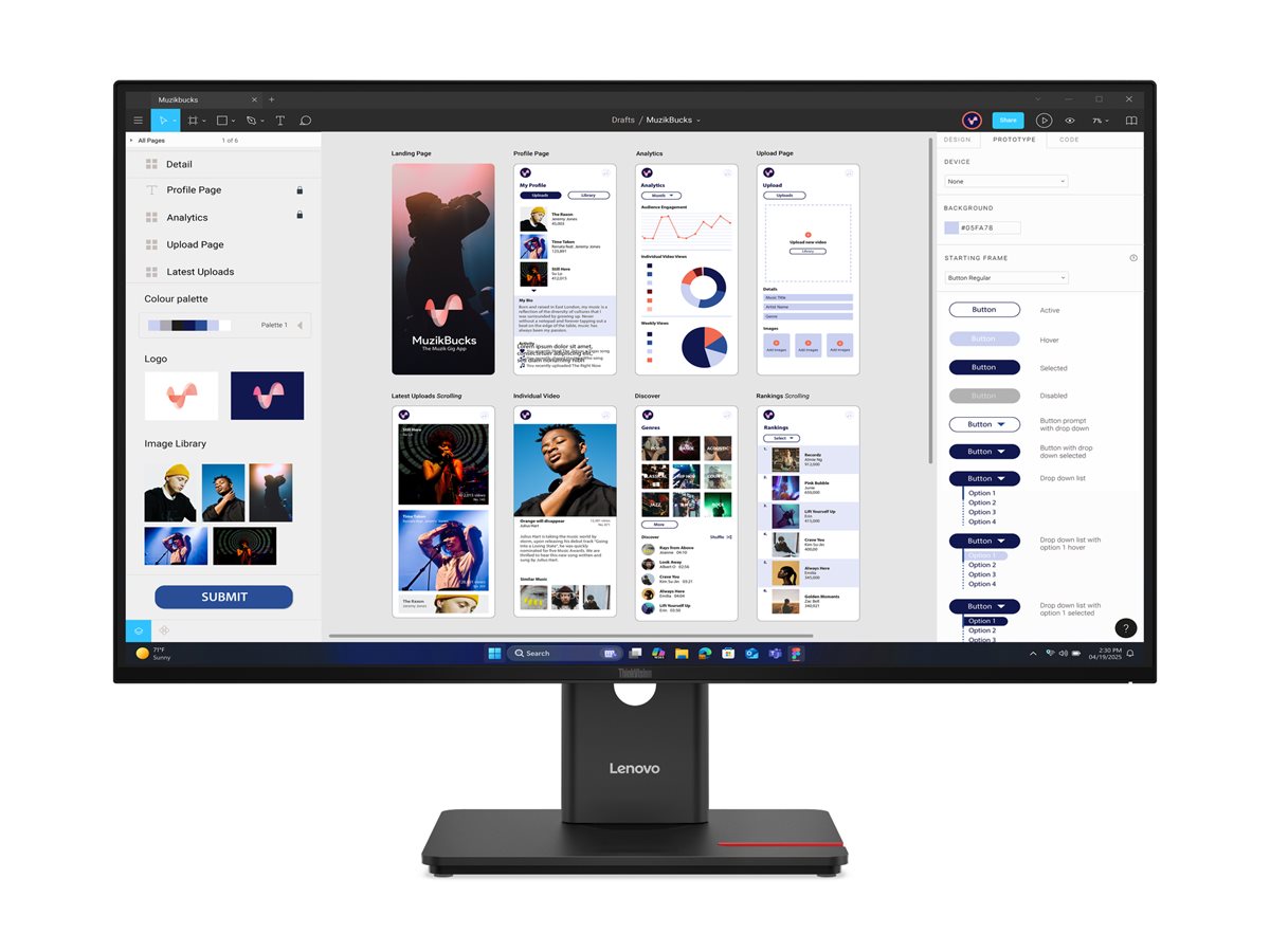 Lenovo ThinkVision T32UD-40 31.5" monitors