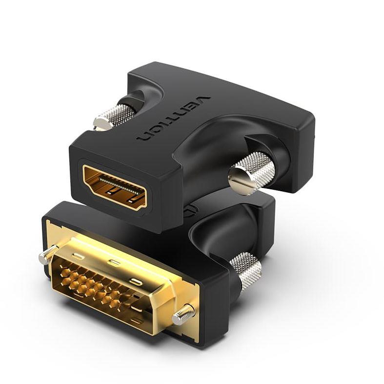 Adapteris HDMI uz DVI melns Vention