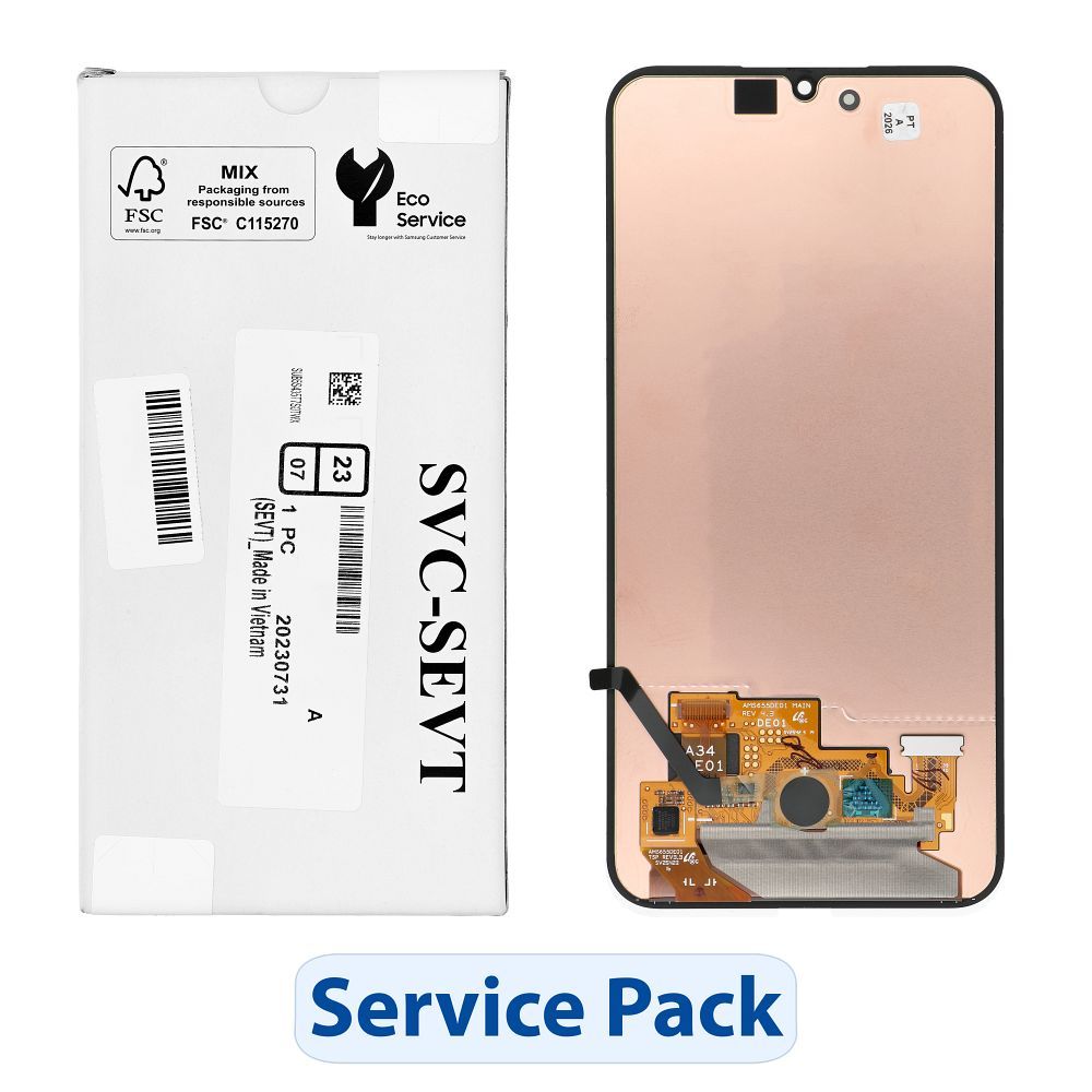 ServicePack LCD displejs priekš SAMSUNG A34 5G A346B GH82-31235A bez rāmja