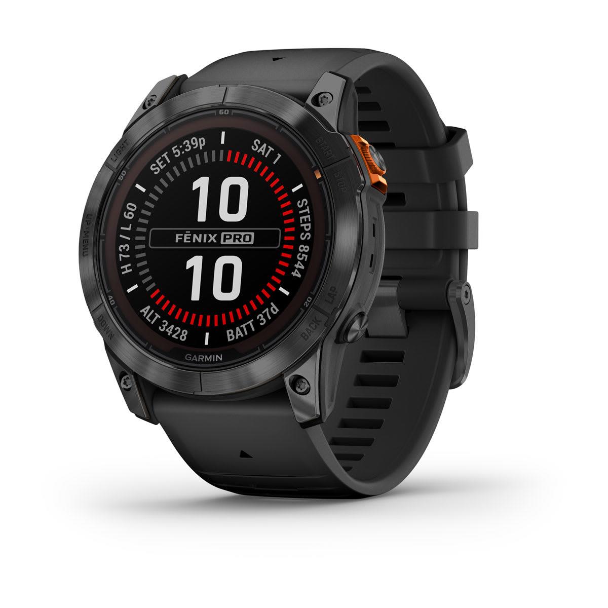 Viedpulkstenis Garmin Fenix 7X Pro Solar melns