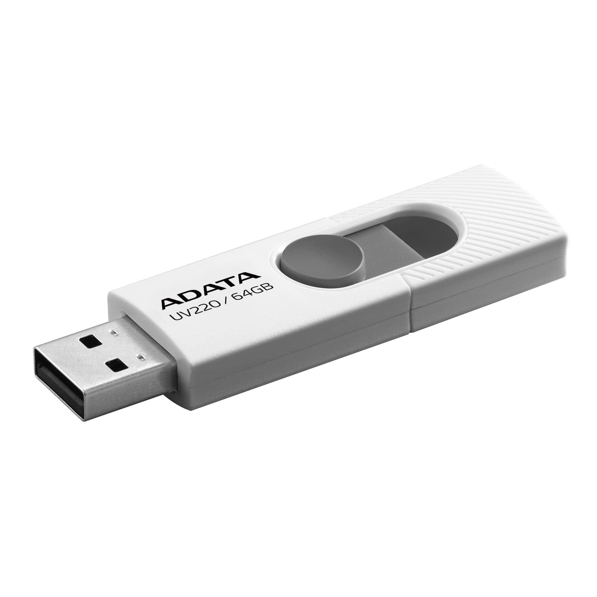 USB zibatmiņa USB2 64GB balta Adata UV220
