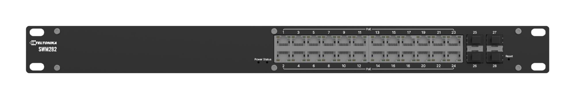 Komutators TELTONIKA SWM282 L2 24xRJ-45 PoE