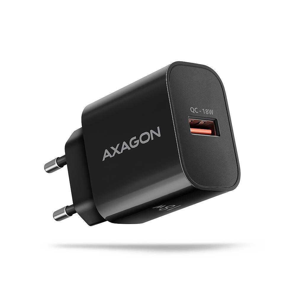 Axagon sienas USB lādētājs 18W 1 ports melns ACU-QC18