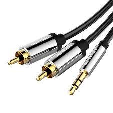 Audio kabelis 3.5mm uz 2xRCA 1.5m Vention