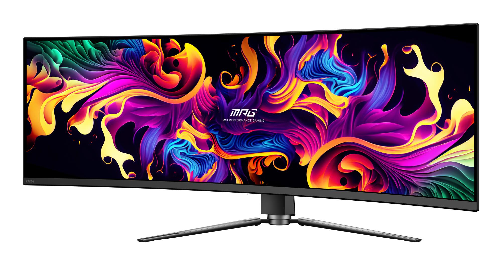 Monitors MSI MPG 491CQP QD-OLED 49" spēļu izliekts 5120x1440 32:9 144Hz 0.03ms melns