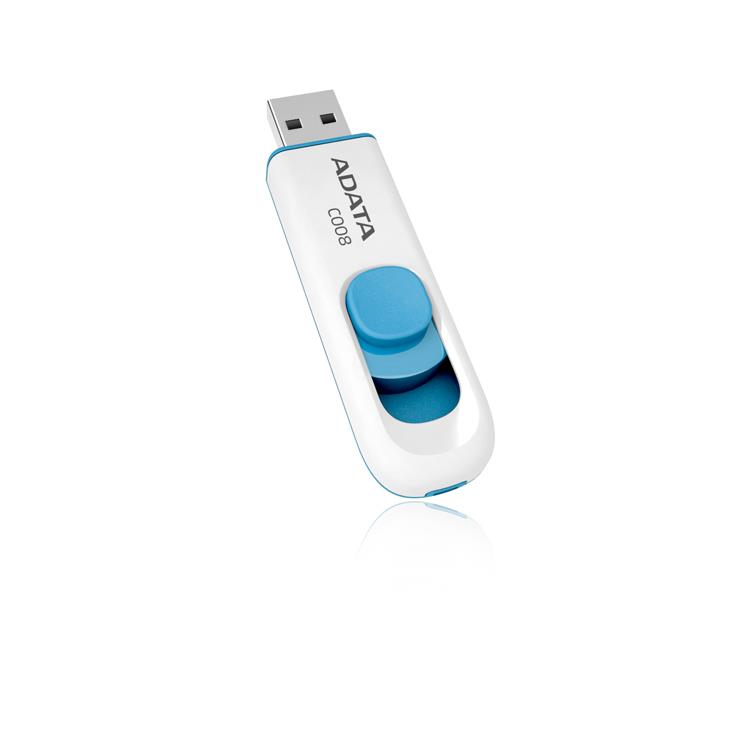 USB zibatmiņa USB2 32GB balta/zila A-Data C008