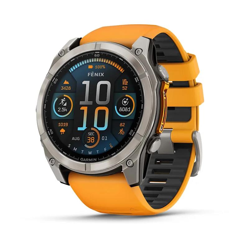 Viedpulkstenis Garmin Fenix 8 Sapphire oranžs