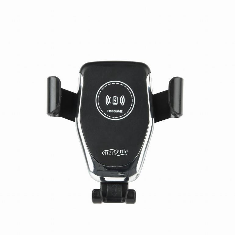 Gembird auto tālruņa turētājs ar Qi bezvadu lādētāju