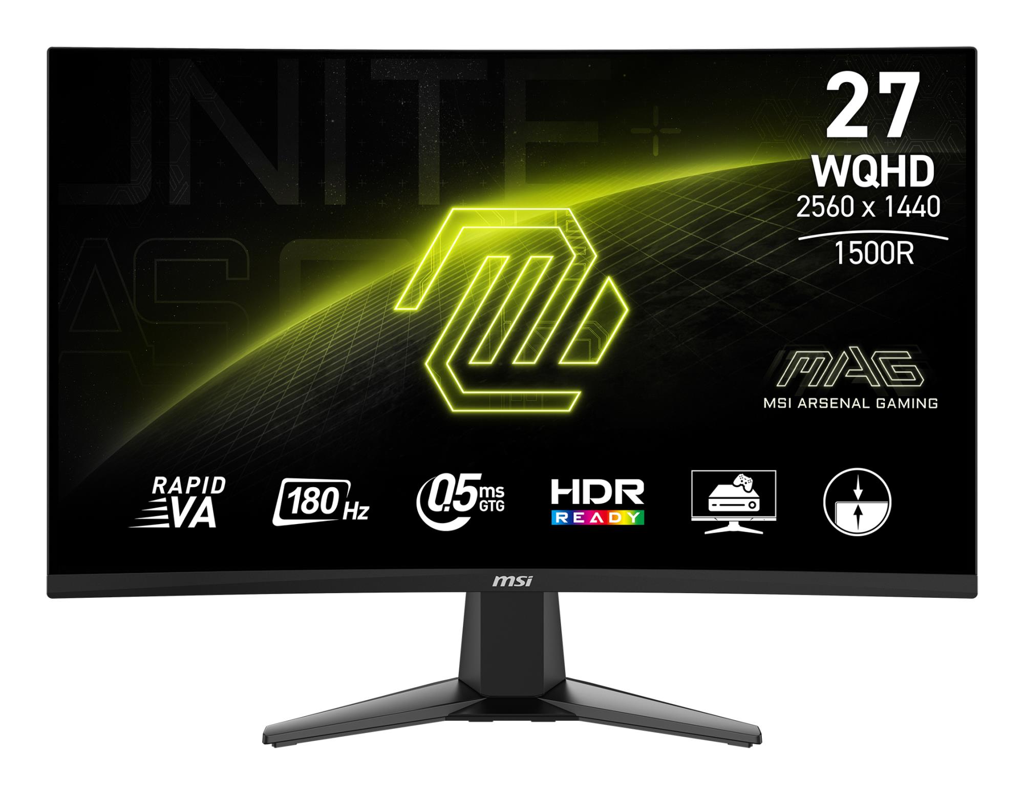 Monitors MSI 27" Quad HD 2560x1440 LCD Izliekts MAG27CQ6F
