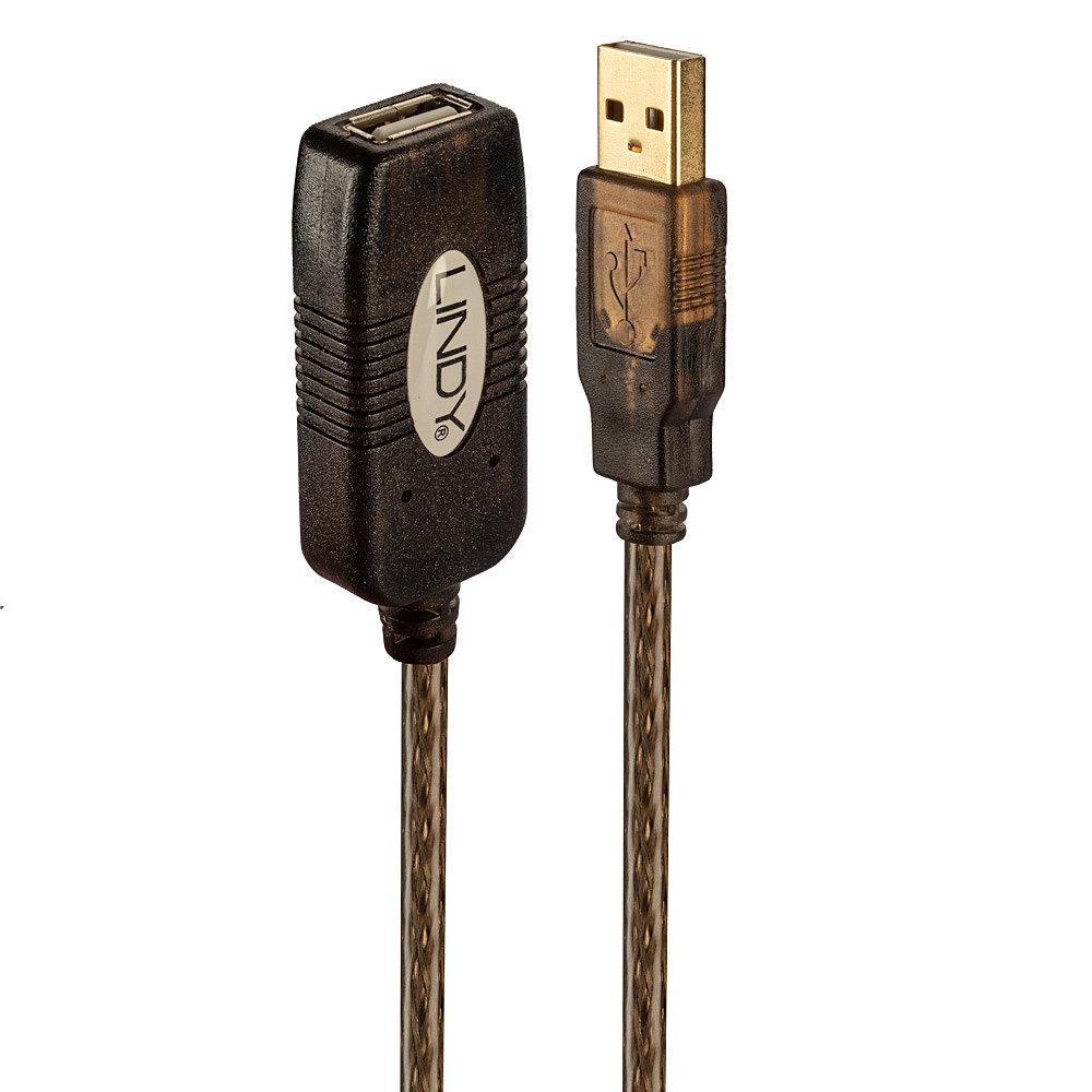USB2 pagarinājuma sadalītājs 10m aktīvs 42635 Lindy
