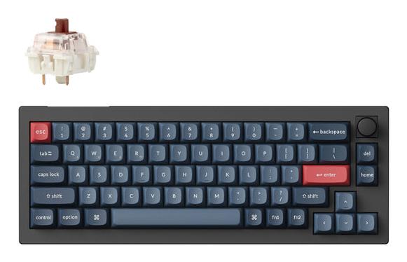 Bezvadu tastatūra KEYCHRON V2 Max RGB Carbon melna