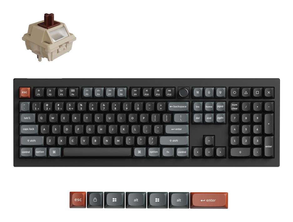 Bezvadu tastatūra KEYCHRON V6 Ultra melna