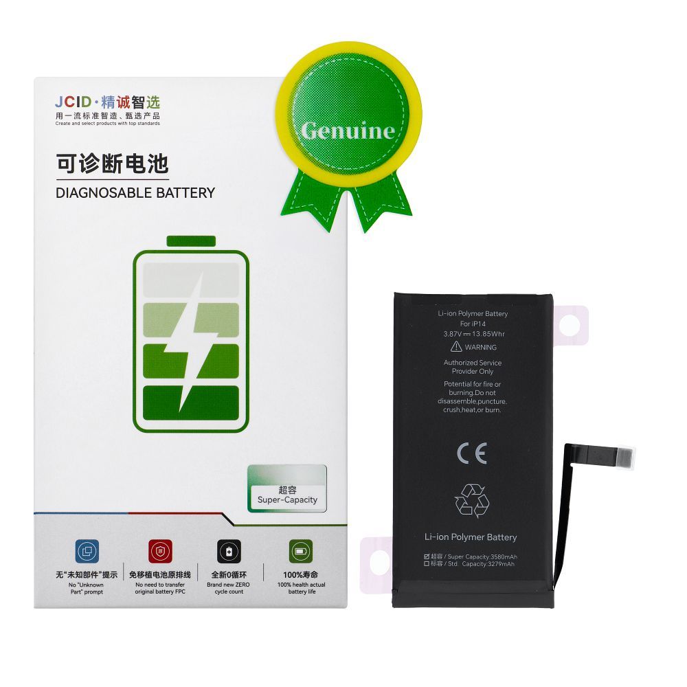 JCID Diagnosticējams oriģināls akumulators iPhone 14 (liela ietilpība)