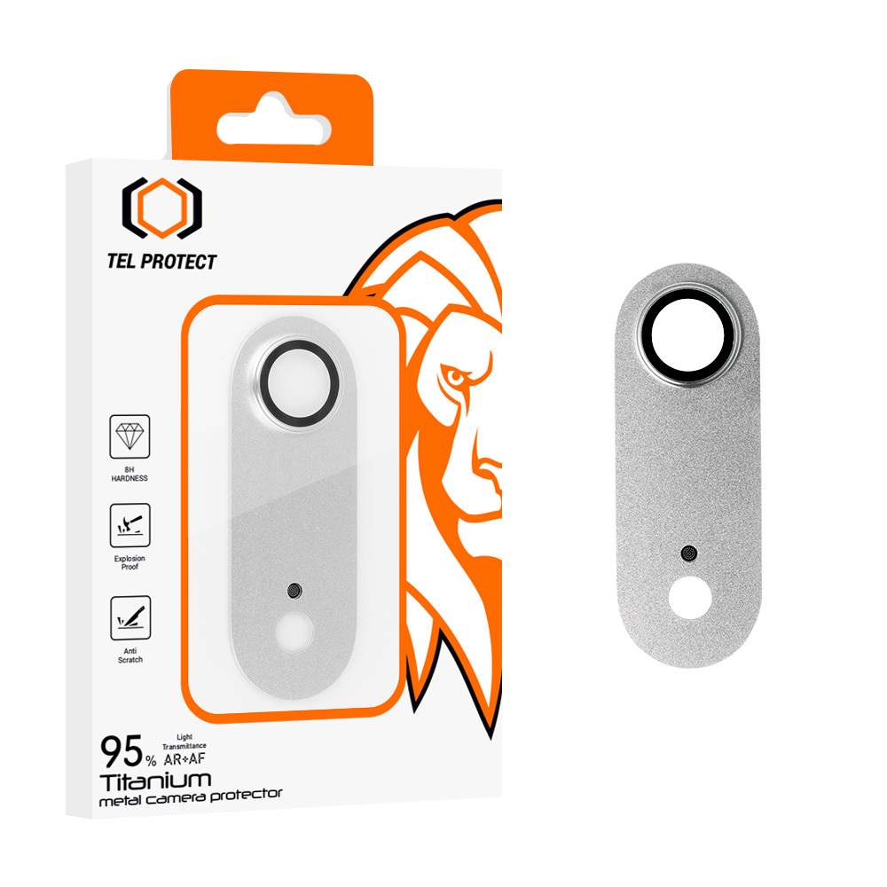 Rūdīts stikls Tel Protect 95% AR+AF Full Metal Kameras aizsardzība kamerai priekš Iphone 17 Air sudraba (kameras modulis)