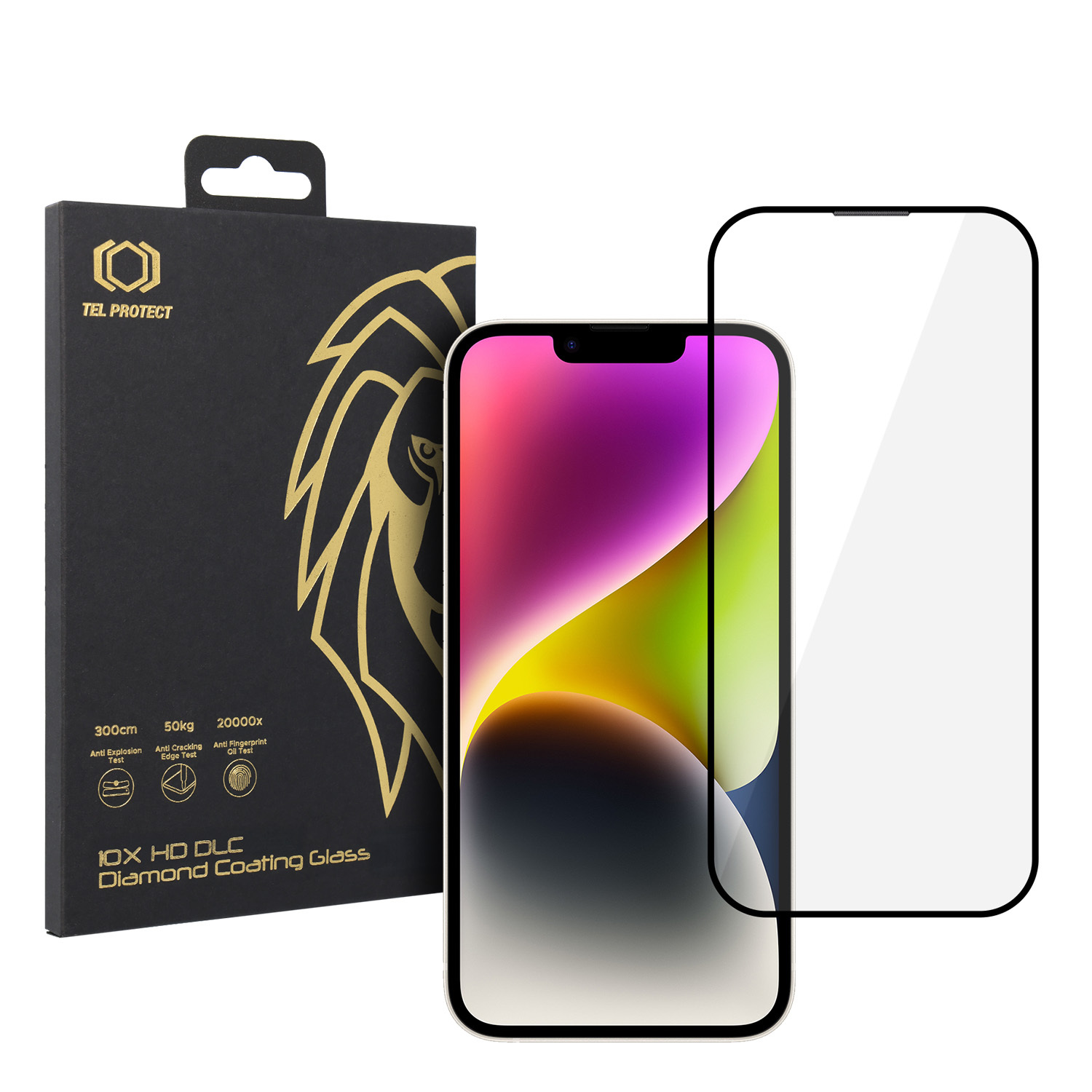 Rūdīts stikls Tel Protect 10X HD DLC Diamond Coating for Iphone 16E/14/13 Pro/13