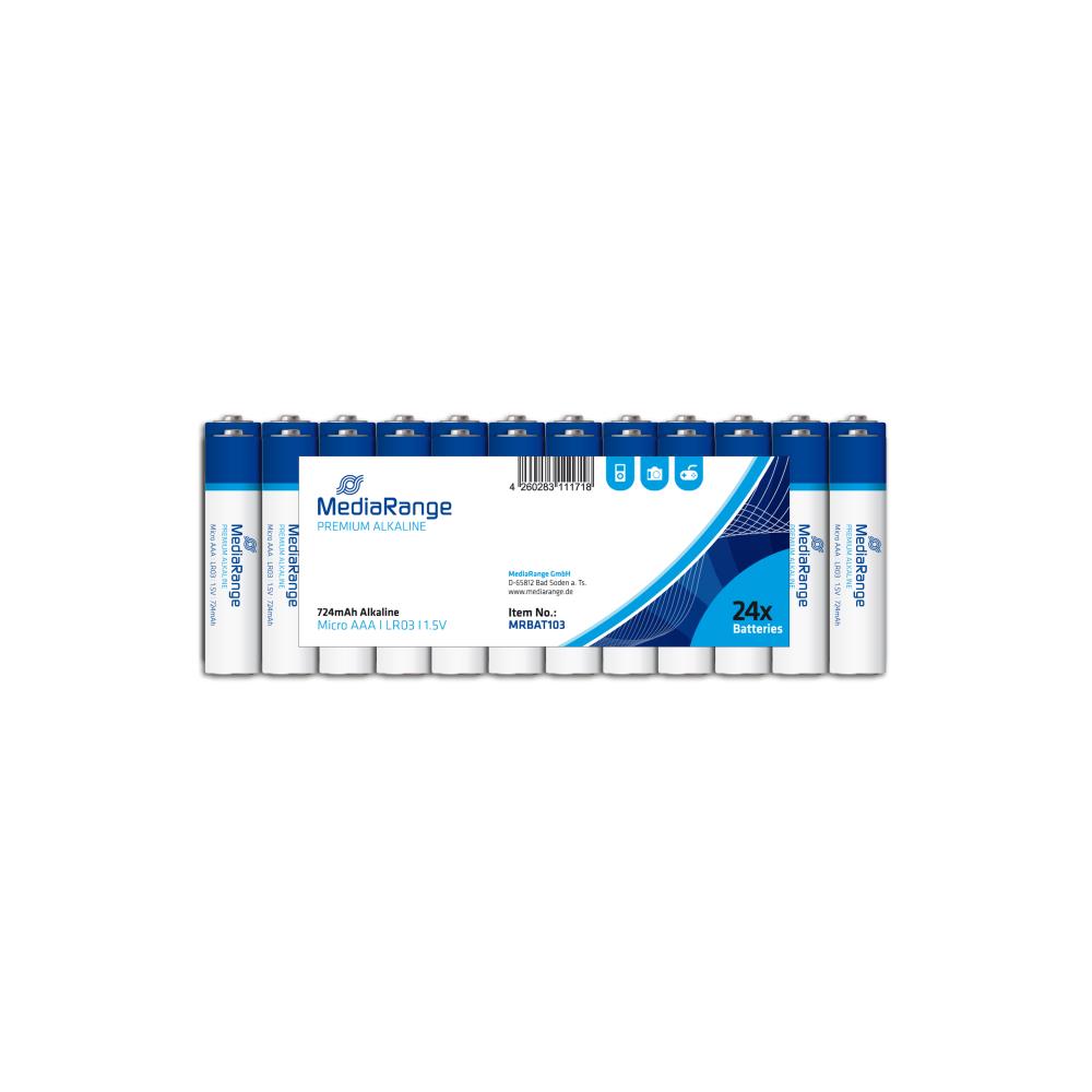 Baterija ALKALINE AAA 1.5V/24PCS MRBAT103 MEDIARANGE