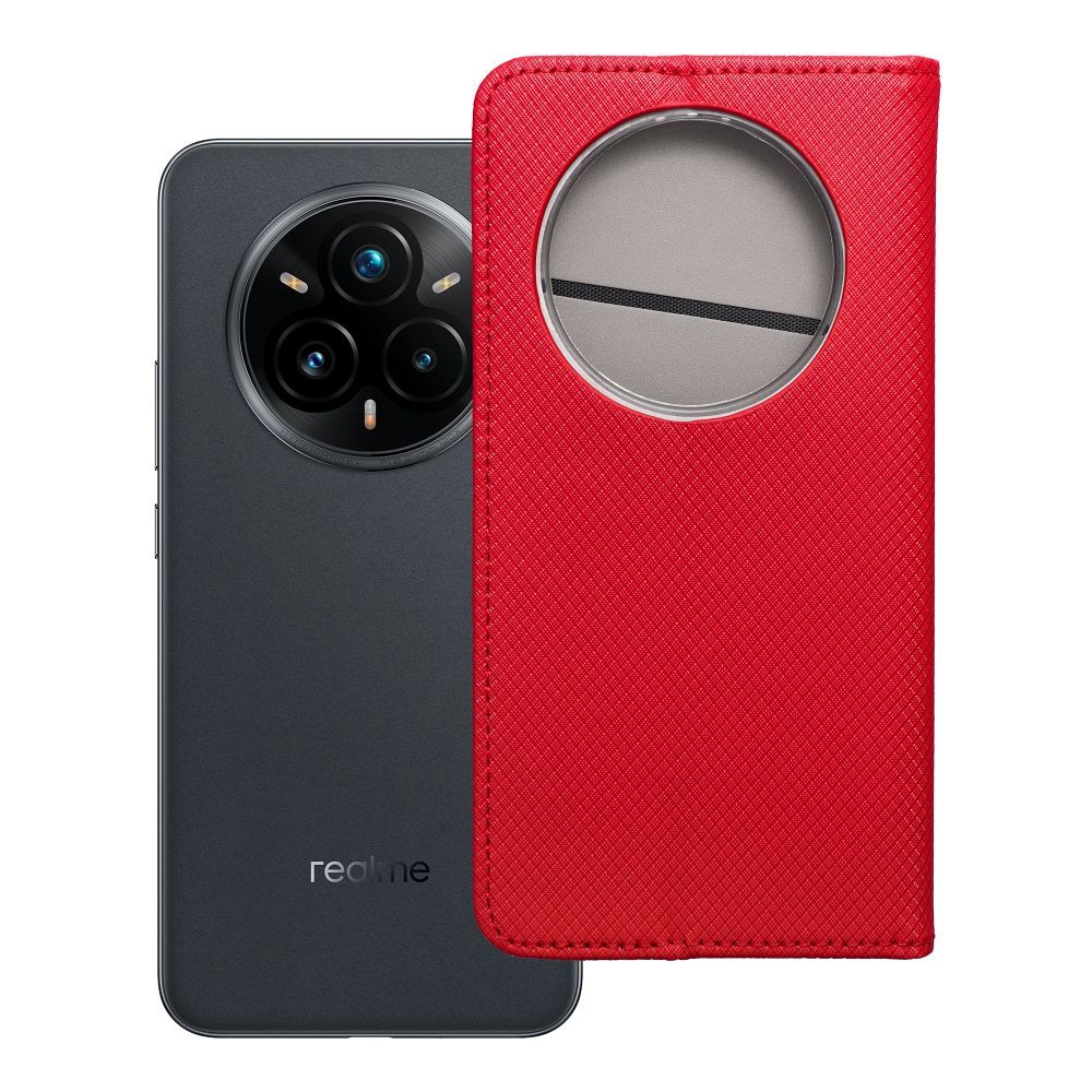 SMART CASE grāmatas apvalks REALME 14 PRO PLUS sarkans