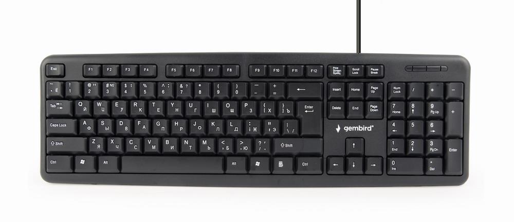 TASTATŪRA STANDARTA USB RUS/MELNA KB-U-103-RU GEMBIRD