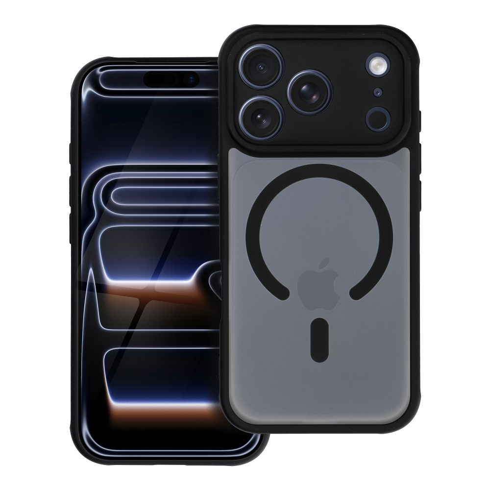 FULL MATTE MAG COVER viedtālruņa apvalks saderīgs ar MagSafe iPhone 17 Pro melna