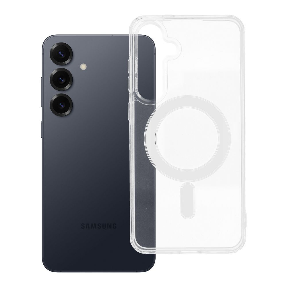Viedtālruņa apvalks MAG COVER caurspīdīgs, saderīgs ar MagSafe SAMSUNG S25 Plus