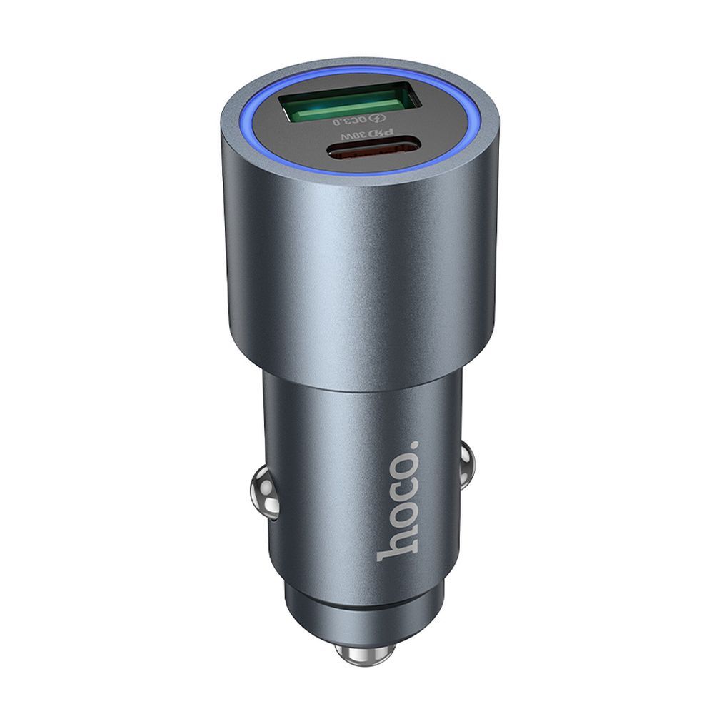 Automobiļa lādētājs Hoco USB A + USB C PD QC3.0 48W Z60 melns