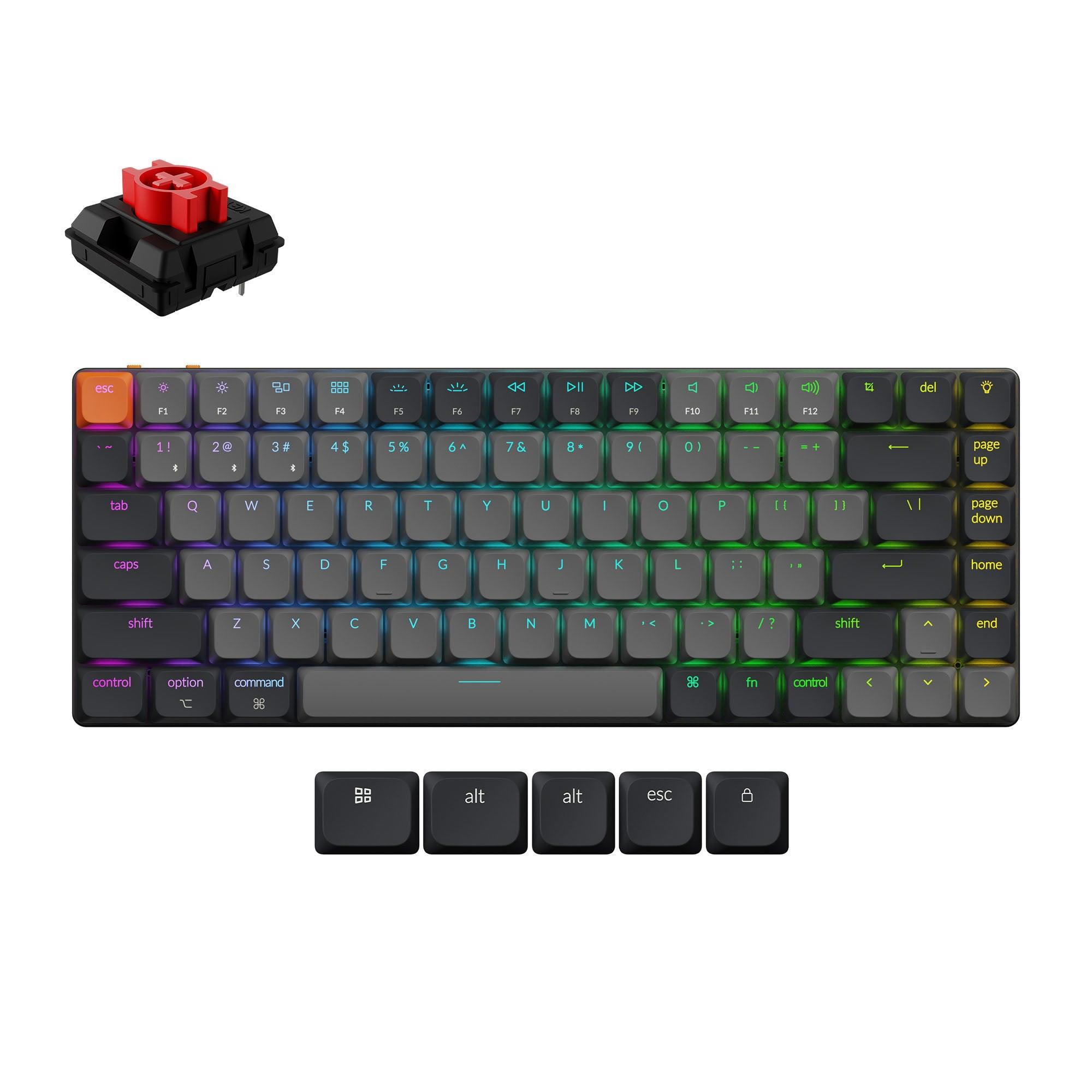 Bezvadu tastatūra KEYCHRON K3 RGB melns K3X-B1