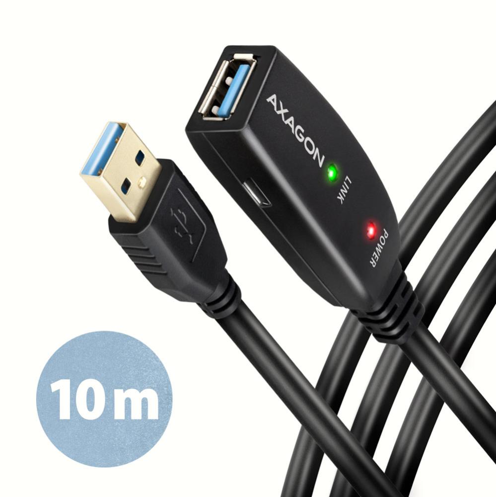 USB3.2 A-M/A-F aktīvs kabelis 10m ADR-310 Axagon