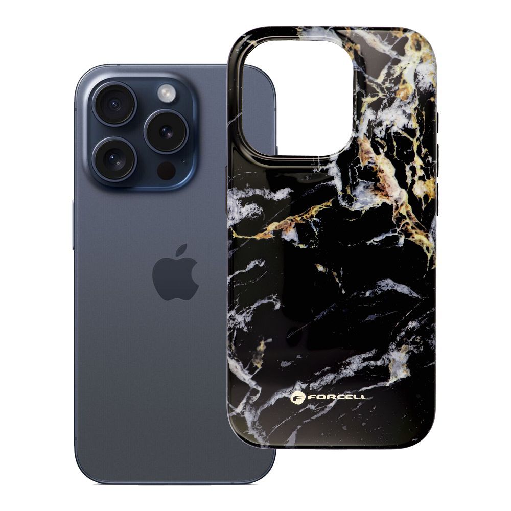 FORCELL F-PROTECT Mirage, militārā kritiena pārbaudītais viedtālruņa apvalks, MagSafe saderīgs IPHONE 15 PRO melns