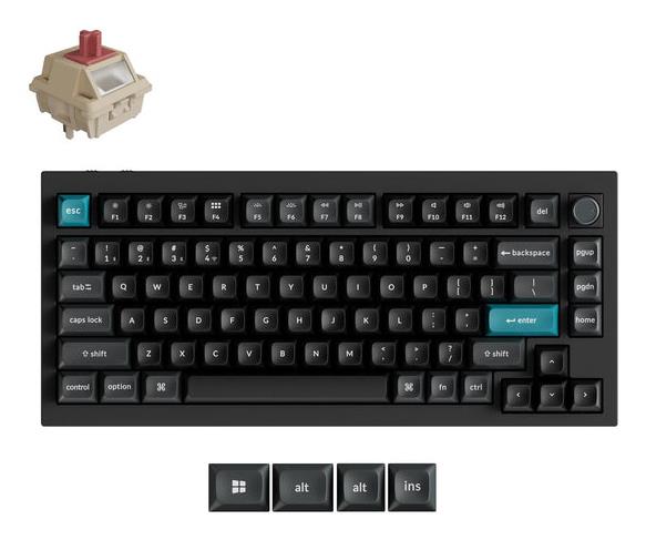 Bezvadu tastatūra KEYCHRON Q1 Ultra Black Q1U-M1