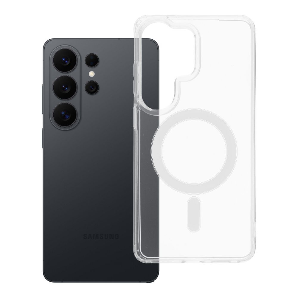 Magnētiskais caurspīdīgs viedtālruņa apvalks CLEAR MAG COVER saderīgs ar MagSafe, paredzēts SAMSUNG S26 Ultra