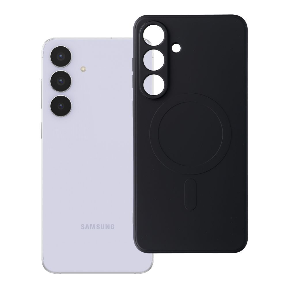 SILICONE MAG APVALKS saderīgs ar MagSafe SAMSUNG S25 FE melna