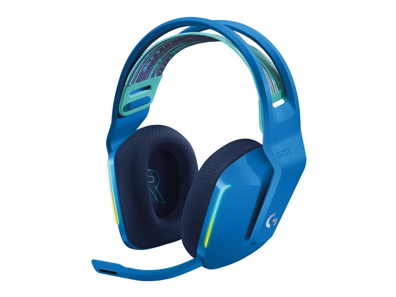 Spēļu austiņas LOGITECH G733 bezvadu zilas