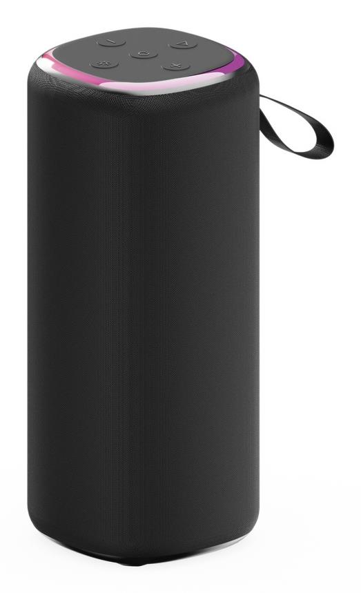Portable Speaker|GEMBIRD|Melns|Bezvadu|Bluetooth|SPK-BT-LED-08L