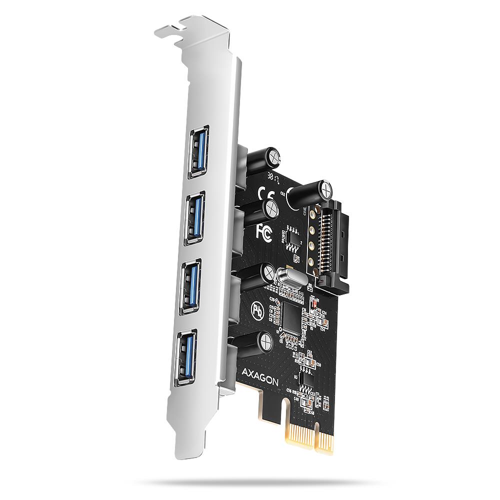 AXAGON USB 2.0 PCIe Paplašināšanas Karte 4 Porti PCEU-430RS