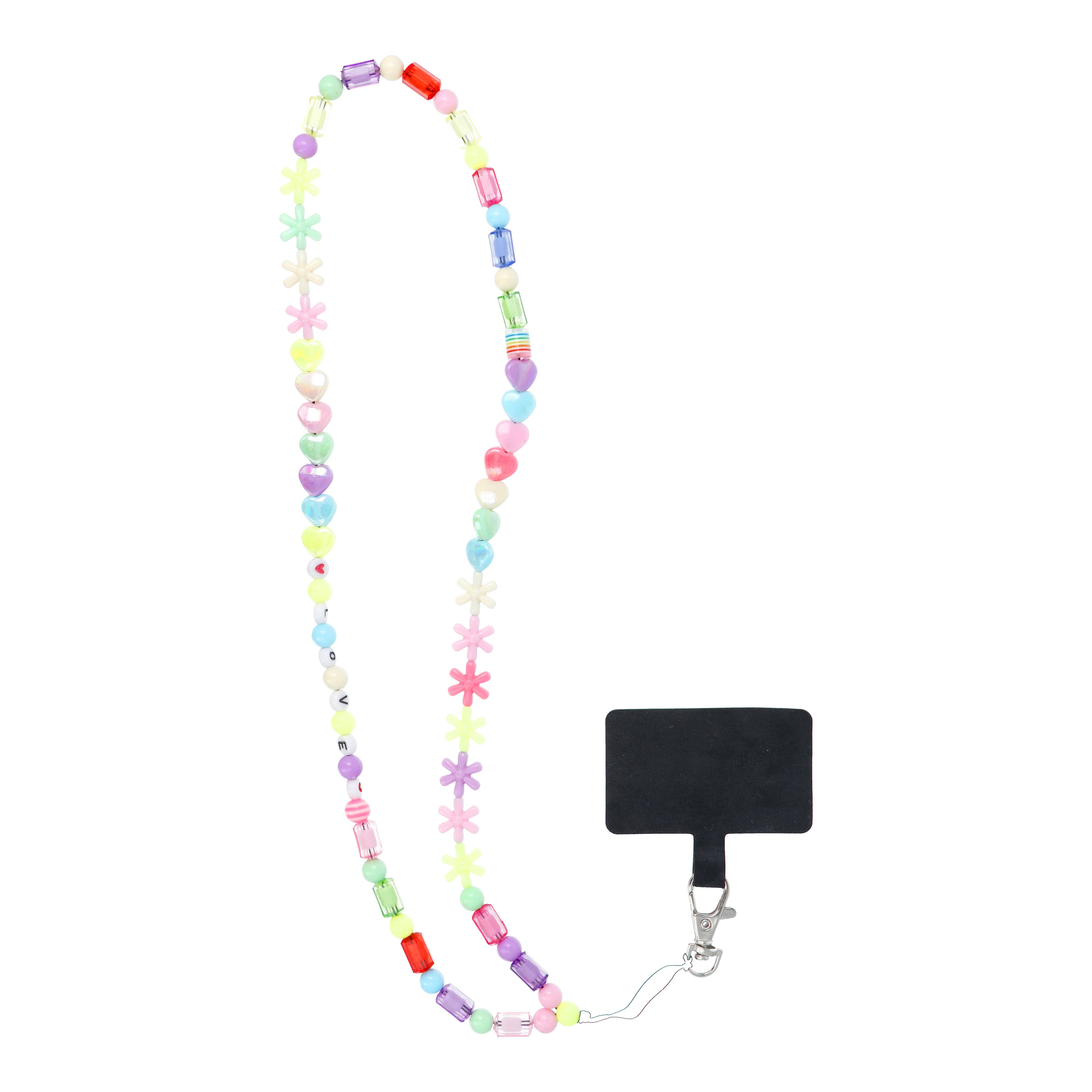 PIXIE telefona kakla siksna, telefona kulons / garums 68 cm (cilpā 34 cm) / uz kakla - zvaigznītes