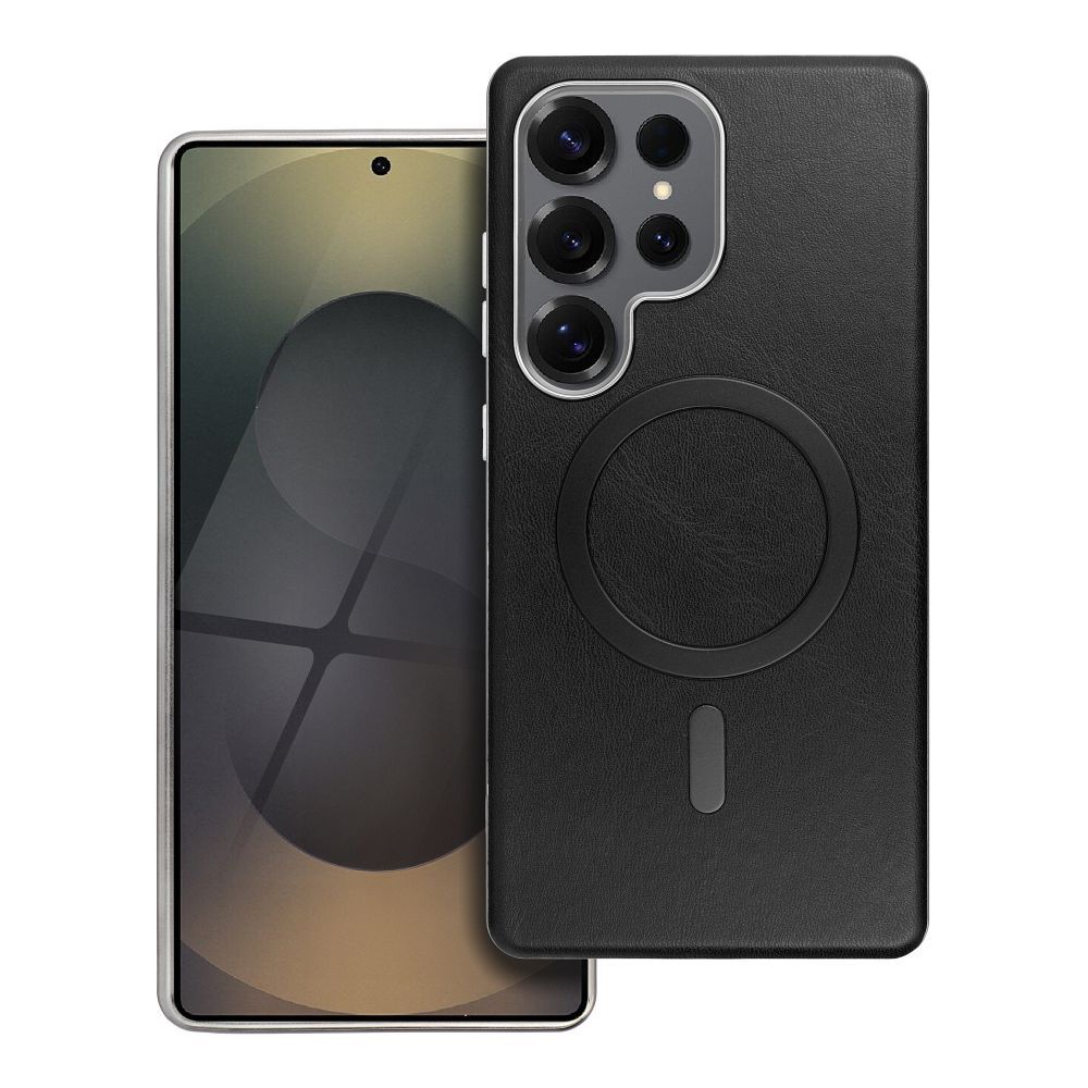 GENTLEMAN MAG COVER Viedtālruņa apvalks, saderīgs ar MagSafe, Samsung A26 melns