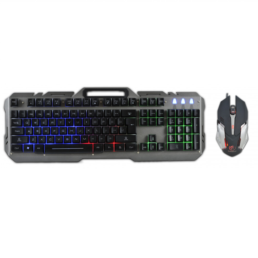 Rebeltec vadu komplekts: LED tastatūra + pele INTERCEPTOR spēlētājiem