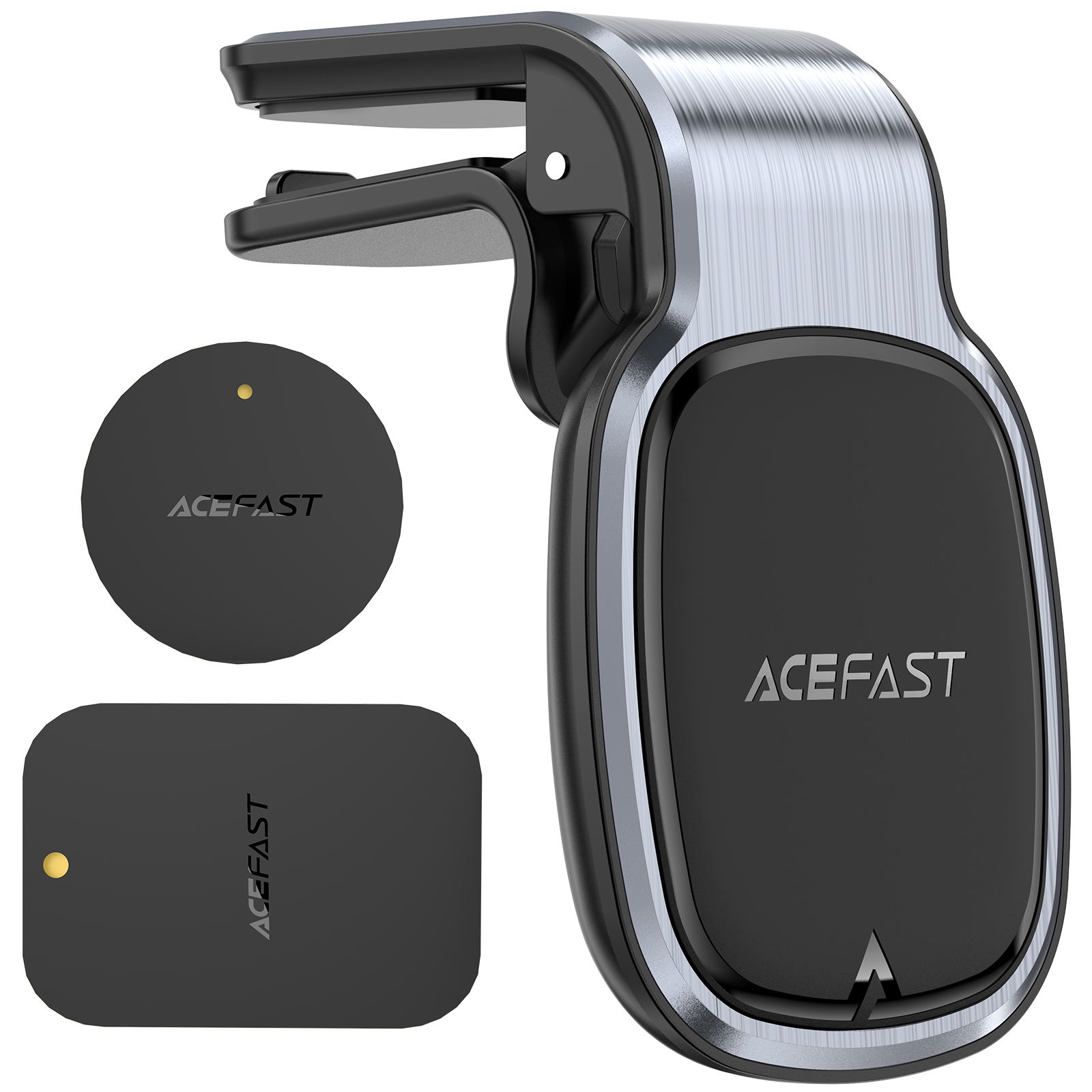 Acefast D16 Magnētiskais auto gaisa ventilācijas stiprinājums - nav nepieciešams MagSafe - pelēks