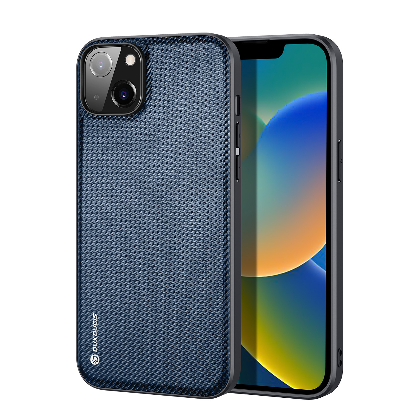 Dux Ducis Fino viedtālruņa apvalks iPhone 14 Plus zils neilona