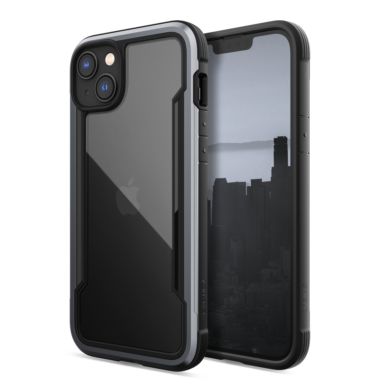 Raptic X-Doria Shield viedtālruņa apvalks iPhone 14 Plus ar bruņotu melnu pārklājumu