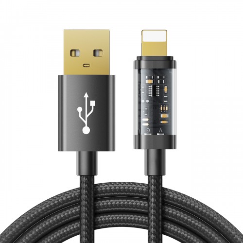 USB kabelis Joyroom S-UL012A12 melns Lightning 120cm (līdz 20W)