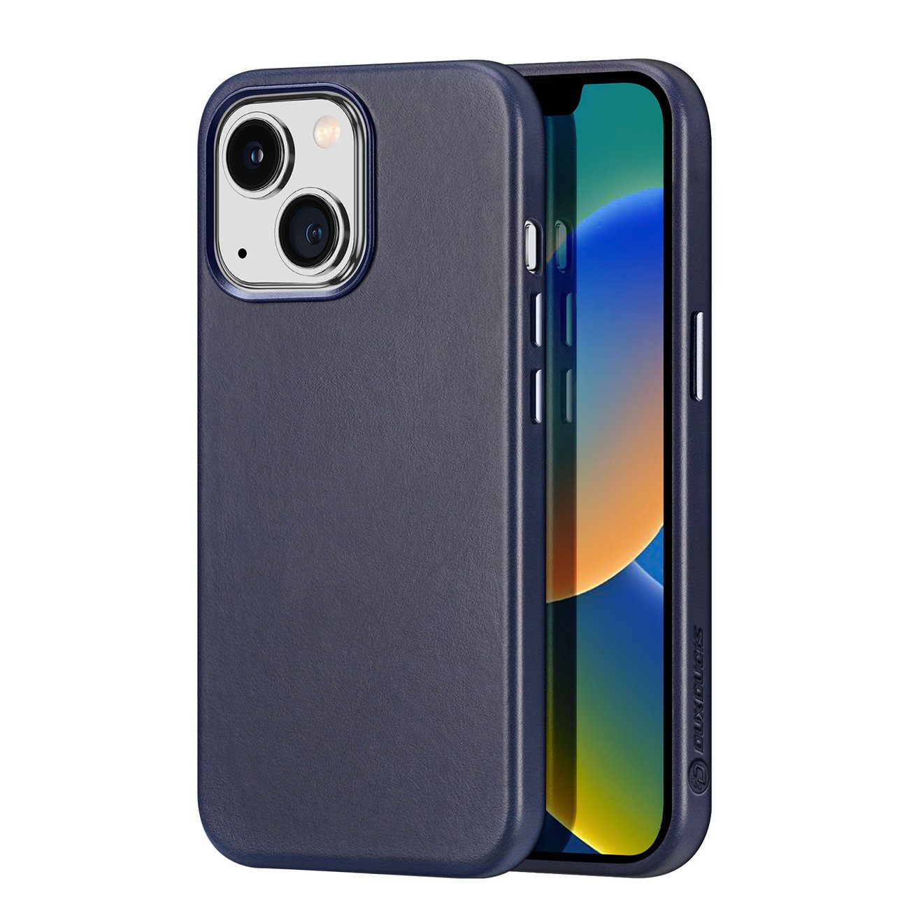 Dux Ducis Naples iPhone 14 Plus magnētiskais ādas apvalks MagSafe zils