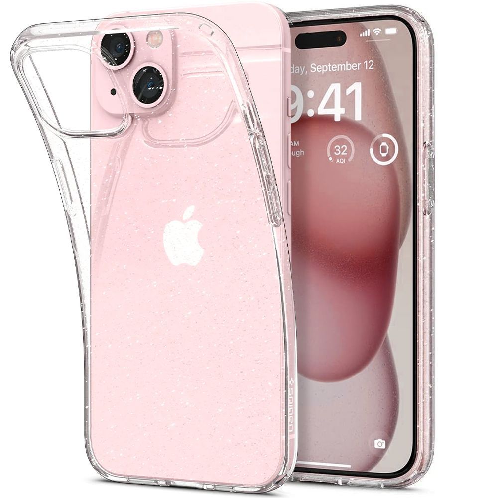 Spigen Liquid Crystal vāciņš iPhone 14 Plus – caurspīdīgs ar spīdumiem