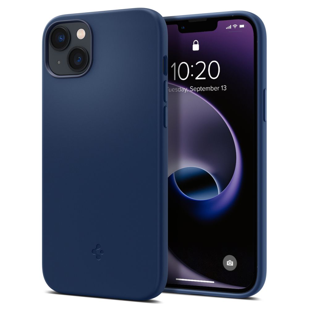 Spigen Silicone Fit Mag futrālis ar MagSafe priekš iPhone 14 Plus - Zils